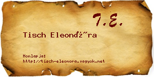 Tisch Eleonóra névjegykártya