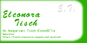 eleonora tisch business card